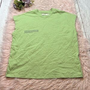 Pangaia Men’s Green Graphic Muscle Tank sz XS